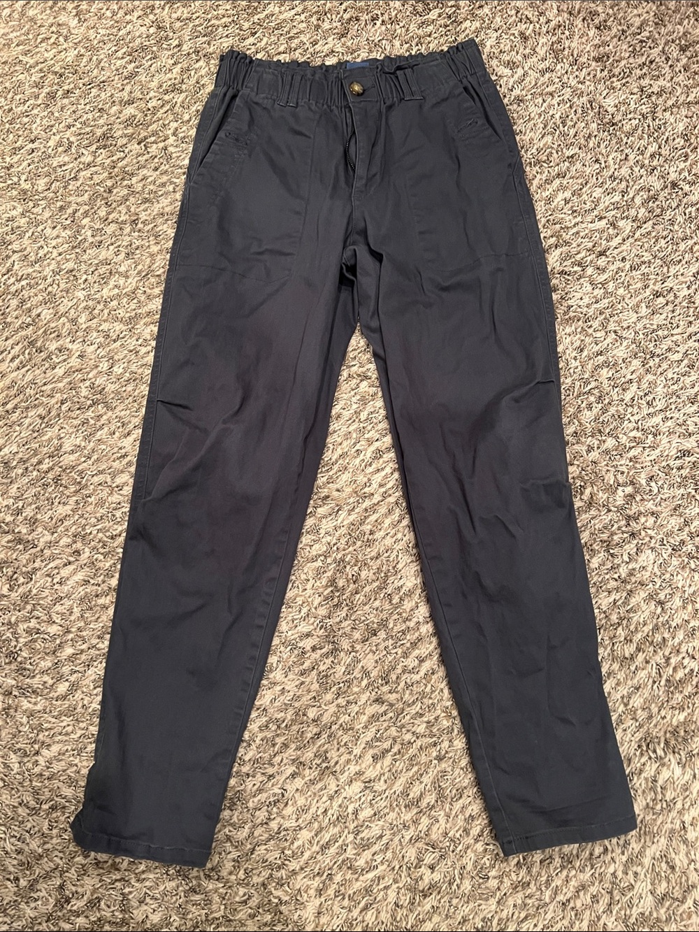 Democracy Gray Elastic-Waist Chinos